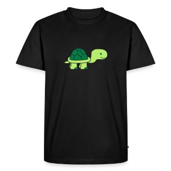 turtle legs feet run go small baby boy cartoon com - Men's Premium Organic T-Shirt - black - Front - Nico (187cm)