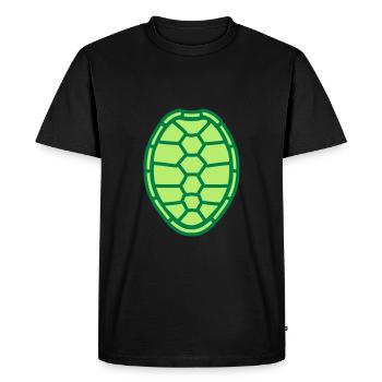 turtle shell design logo comic cartoon turtle armo - Men's Premium Organic T-Shirt - black - Front - Nico (187cm)
