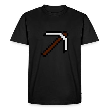 pixel retro computer game build gamer game design - Men's Premium Organic T-Shirt - black - Front - Nico (187cm)