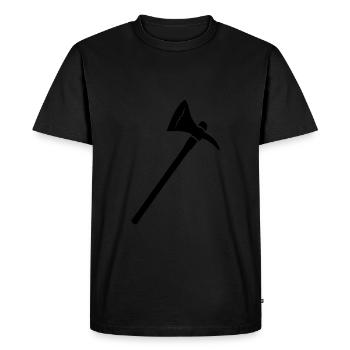 Hache noire Hulkfälleraxt Bûcheron Pioche du bois - T-shirt Premium bio Homme - noir - Devant - Nico (187cm)