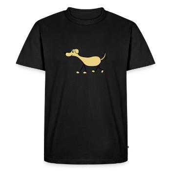 Funny Dog Drawing - T-shirt Premium bio Homme - noir - Devant - Nico (187cm)
