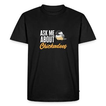 Observation des oiseaux mésanges - T-shirt Premium bio Homme - noir - Devant - Nico (187cm)
