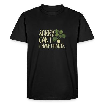 Monstera Deliciosa Albo Botanical Houseplant - Men's Premium Organic T-Shirt - black - Front - Nico (187cm)