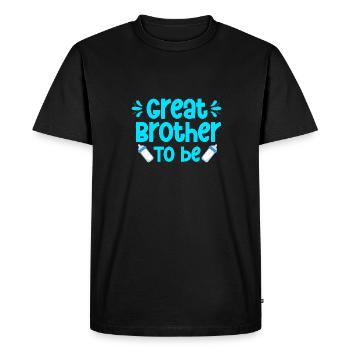 Baby announcement gender reveal baby party brother - Men's Premium Organic T-Shirt - black - Front - Nico (187cm)