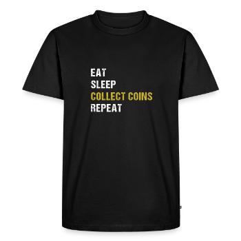 Numismatics Coin Collecting Gift - Men's Premium Organic T-Shirt - black - Front - Nico (187cm)