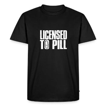 Licence de pharmacien technicien en pharmacie pour pilule - T-shirt Premium bio Homme - noir - Devant - Nico (187cm)