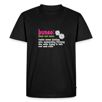 Jeu de dés Bunco - T-shirt Premium bio Homme - noir - Devant - Nico (187cm)