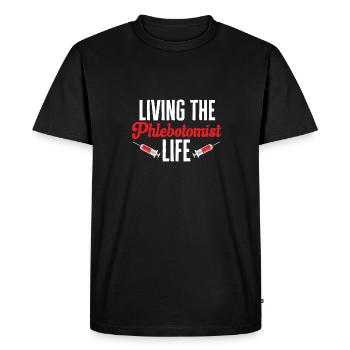 Phlebotomy Blood Draw Blood Nurse - Men's Premium Organic T-Shirt - black - Front - Nico (187cm)