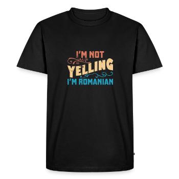 Balkans Roumanie Vacances Roumanie Voyage Personnes - T-shirt Premium bio Homme - noir - Devant - Nico (187cm)