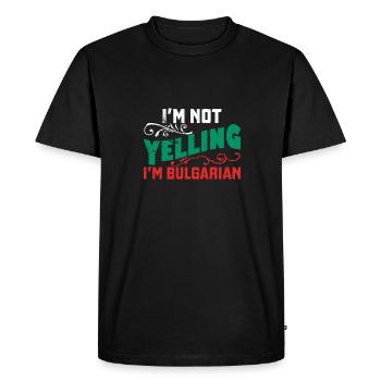 Bulgarie Origine Balkans Sofia Vacances Voyage - T-shirt Premium bio Homme - noir - Devant - Nico (187cm)