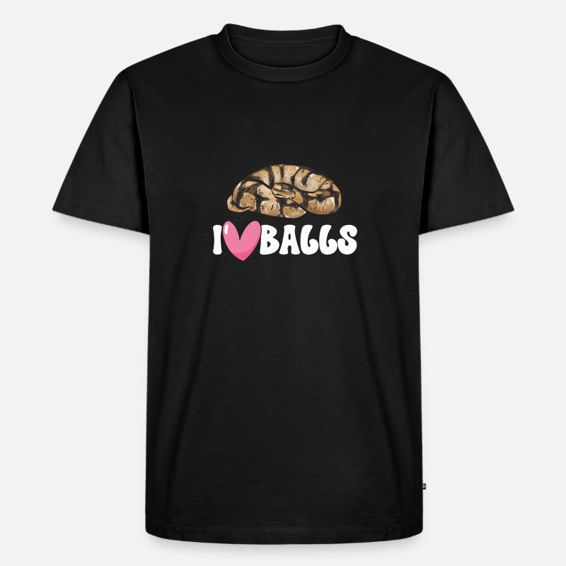 Ball Python Snake King Python - Men's Premium Organic T-Shirt - black