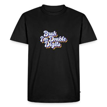 10e anniversaire Bruh Je suis à deux chiffres qui fête mes 10 ans - T-shirt Premium bio Homme - noir - Devant - Nico (187cm)