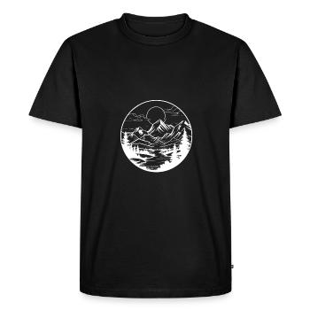 Montagnes, Paysage, Nature - T-shirt Premium bio Homme - noir - Devant - Nico (187cm)