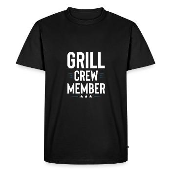 Équipe de grillades - T-shirt Premium bio Homme - noir - Devant - Nico (187cm)