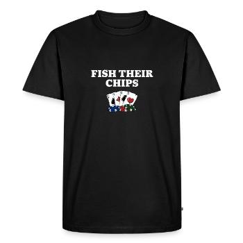 Fish Your Chips Casino Gambler Parieur - T-shirt Premium bio Homme - noir - Devant - Nico (187cm)