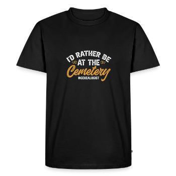 Généalogie Généalogie Généalogiste - T-shirt Premium bio Homme - noir - Devant - Nico (187cm)