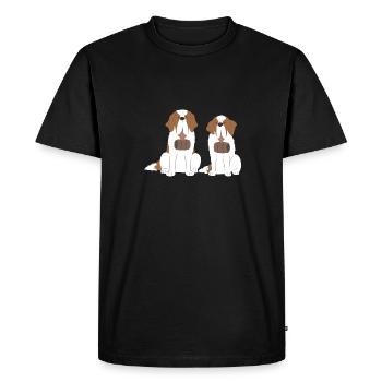 St. Bernard St. Bernard Dog Dog - Men's Premium Organic T-Shirt - black - Front - Nico (187cm)