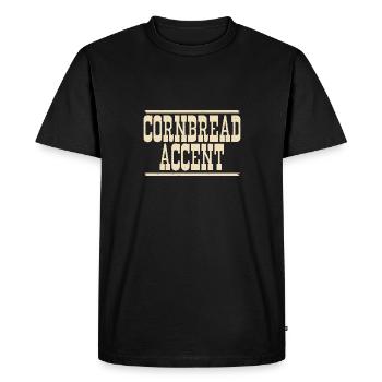 Cornbread Accent Funny Southern Girls Cowboy - Men's Premium Organic T-Shirt - black - Front - Nico (187cm)