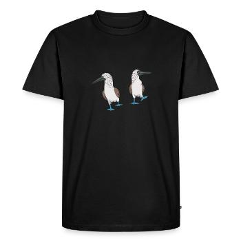 Fou à pieds bleus Oiseau de mer fou à pieds bleus - T-shirt Premium bio Homme - noir - Devant - Nico (187cm)