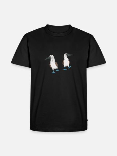 Blaufußtölpel Blue-footed Booby Seevogel - Männer Premium Bio T-Shirt - Schwarz