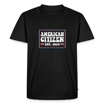 American Citizen Est 2024 US Flag Naturalized - Men's Premium Organic T-Shirt - black - Front - Nico (187cm)