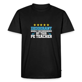 Professeur d’éducation physique Professeur d’éducation physique - T-shirt Premium bio Homme - noir - Devant - Nico (187cm)