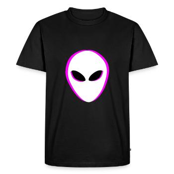 Tête extraterrestre - T-shirt Premium bio Homme - noir - Devant - Nico (187cm)