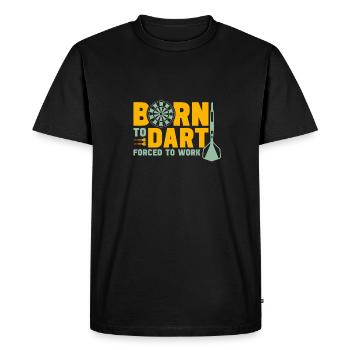 Born to dart funny dart throwing and dart player - Men's Premium Organic T-Shirt - black - Front - Nico (187cm)