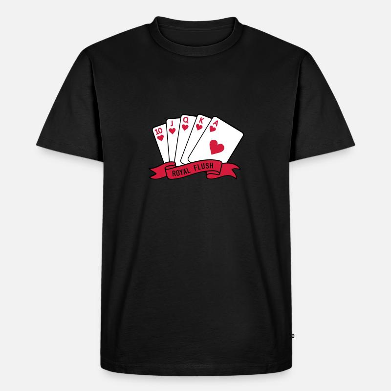 Royal Flush - Männer Premium Bio T-Shirt - Schwarz