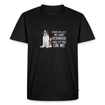 St. Bernard St. Bernard Dog Dog - Men's Premium Organic T-Shirt - black - Front - Nico (187cm)