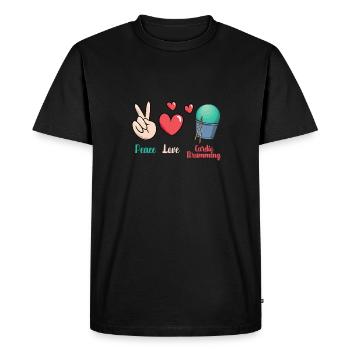 Cardio Drumming Gym Cours de fitness Entraînement - T-shirt Premium bio Homme - noir - Devant - Nico (187cm)