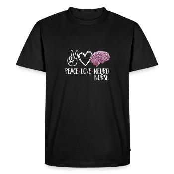 Neurologie, Infirmière, Cerveau, Neurologue - T-shirt Premium bio Homme - noir - Devant - Nico (187cm)