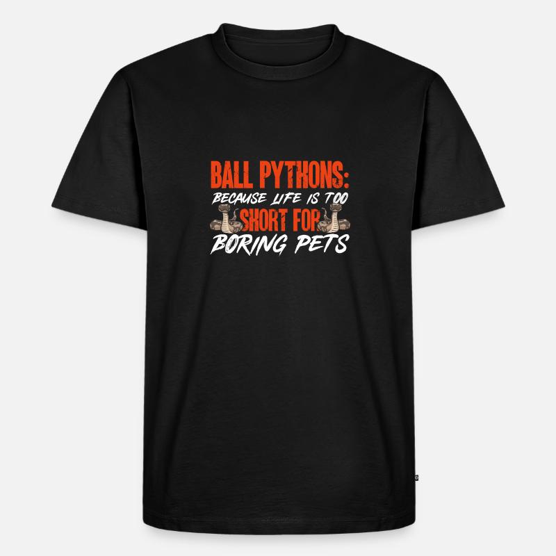 Ball Python Snake King Python - T-shirt Premium bio Homme - noir