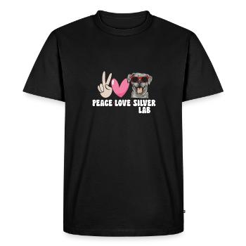 Silver Labrador Retriever Silver Lab - Men's Premium Organic T-Shirt - black - Front - Nico (187cm)