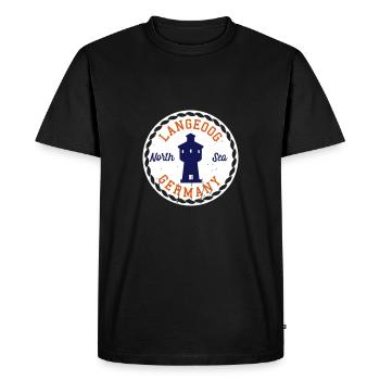Langeoog North Sea Water Tower Gift - Men's Premium Organic T-Shirt - black - Front - Nico (187cm)