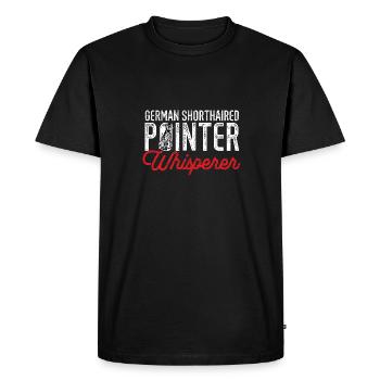 Chien GSP allemand à poil court - T-shirt Premium bio Homme - noir - Devant - Nico (187cm)