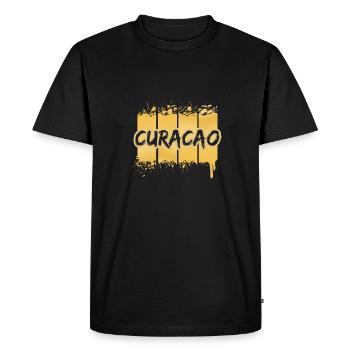 Curaçao comme Curaçao - T-shirt Premium bio Homme - noir - Devant - Nico (187cm)