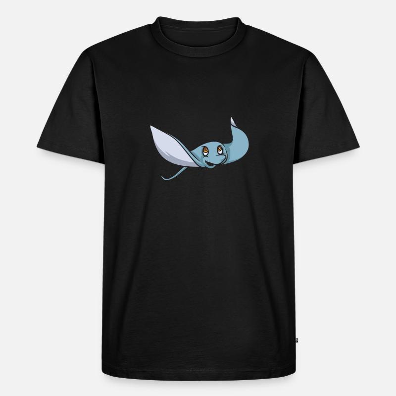 Stachelrochen Mantarochen Ozean Rochen - Männer Premium Bio T-Shirt - Schwarz
