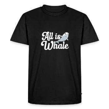 Baleine blanche Béluga - T-shirt Premium bio Homme - noir - Devant - Nico (187cm)