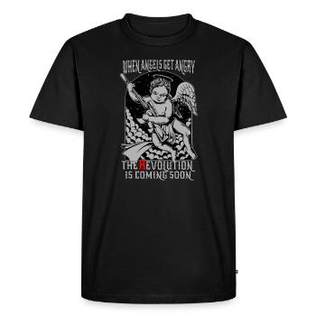 Engel Angel Revolution - Men's Premium Organic T-Shirt - black - Front - Nico (187cm)