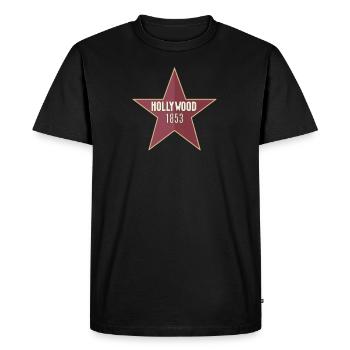 Hollywood Stern - Männer Premium Bio T-Shirt - Schwarz - Vorne - Nico (187cm)