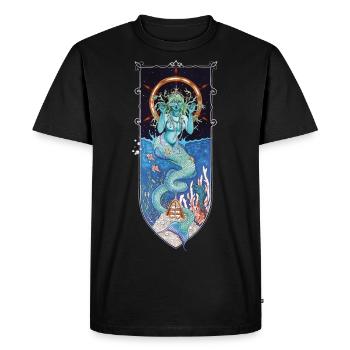 Fille de l'eau - T-shirt Premium bio Homme - noir - Devant - Nico (187cm)