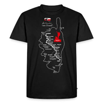 Hiking Corsica GR 20 map GR20 corsica hiking gr20 - Men's Premium Organic T-Shirt - black - Front - Nico (187cm)