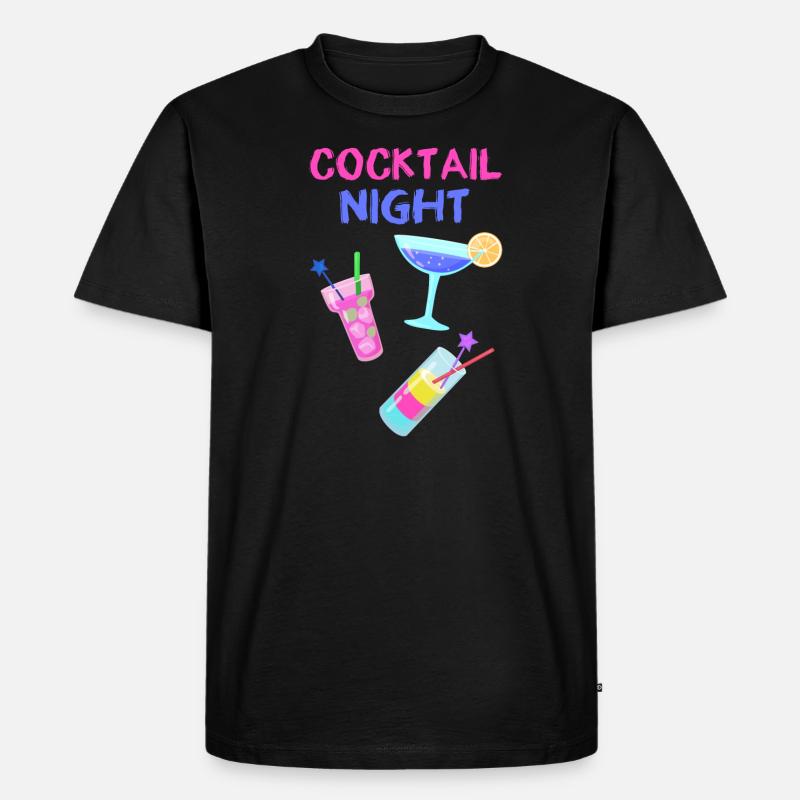 cocktail soir,cocktails,cocktail,cocktail,fête - T-shirt Premium bio Homme - noir
