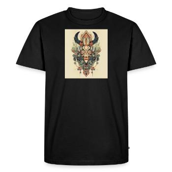 LE BUFFLE - T-shirt Premium bio Homme - noir - Devant - Nico (187cm)