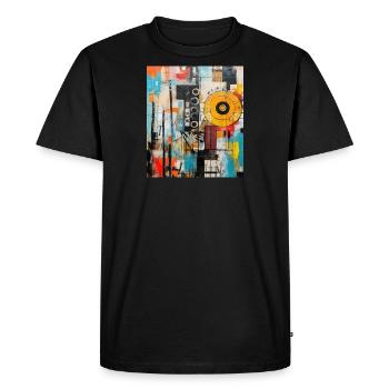 STREET ART IMAGINATION - Men's Premium Organic T-Shirt - black - Front - Nico (187cm)