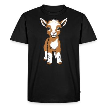 Little Goat Humor Quote - Men's Premium Organic T-Shirt - black - Front - Nico (187cm)