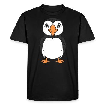 puffin - Men's Premium Organic T-Shirt - black - Front - Nico (187cm)