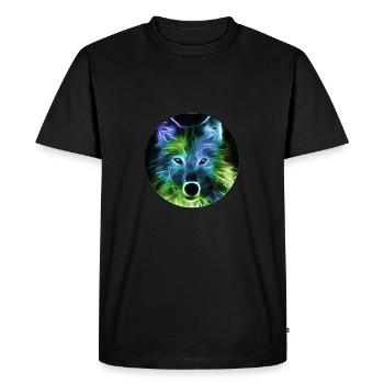 Wolves have powerful instinct and high intelligenc - Men's Premium Organic T-Shirt - black - Front - Nico (187cm)