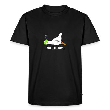 duck funny lazy saying - Men's Premium Organic T-Shirt - black - Front - Nico (187cm)
